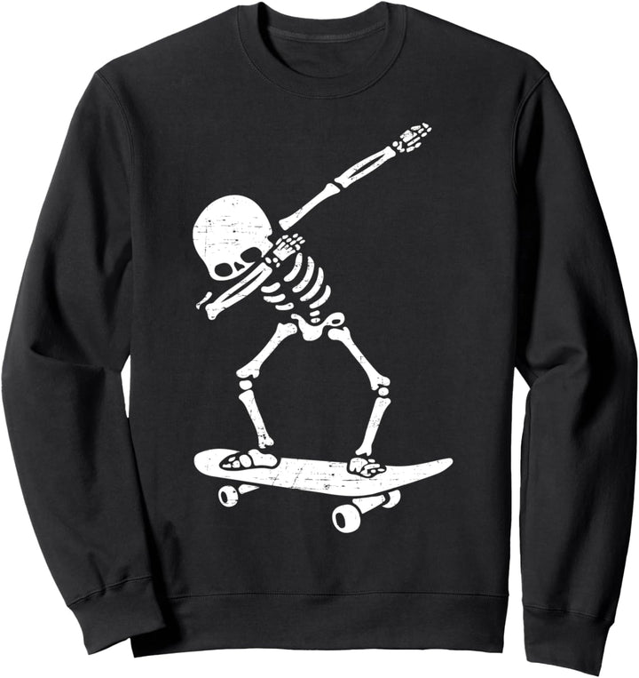 Dabbing Skelett SKATEBOARD T-Shirt Dab Skate Halloween Sweatshirt
