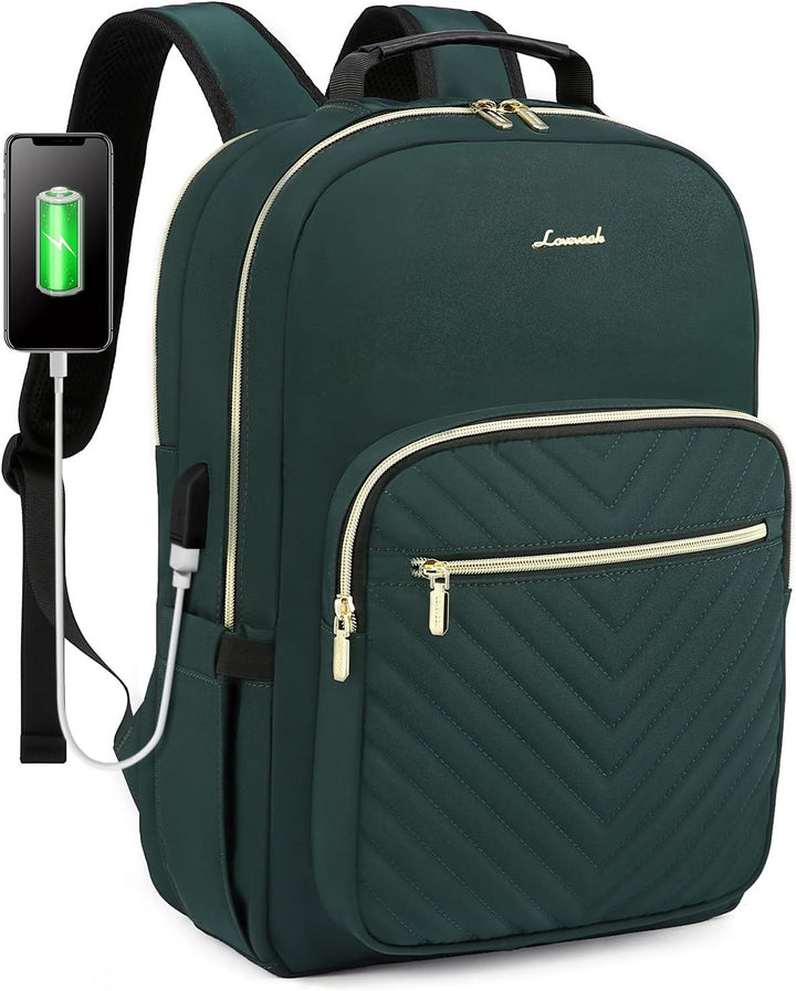 LOVEVOOK Rucksack Damen Gross, 17 Zoll Laptoptasche Daypacks Schulrucksack Mädchen Teenager Elegant