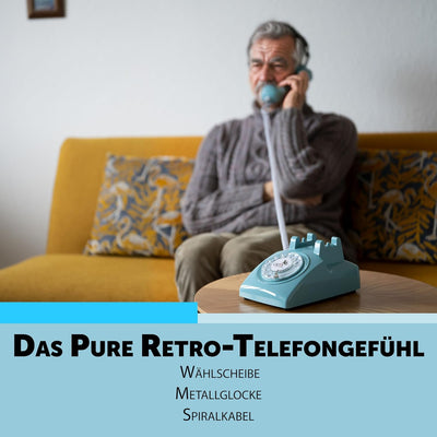 Retro Telefon Wählscheibe/Festnetztelefon Retro/Telefon mit Schnur/Telefon mit Wählscheibe/Telefon R