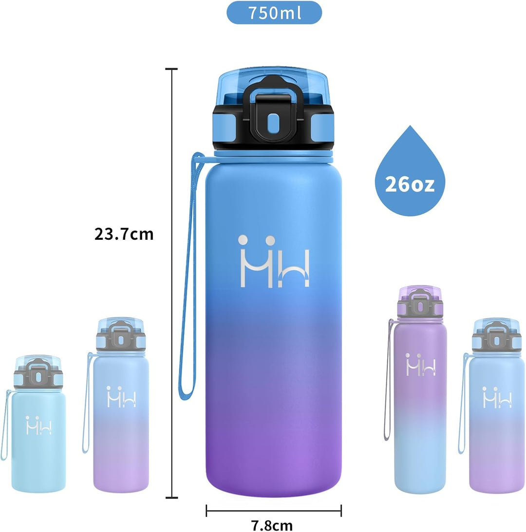 Thermosflasche Edelstahl 750ml, Trinkflasche Sport mit Strohhalm, Isolierflasche Doppelwandig, BPA-F
