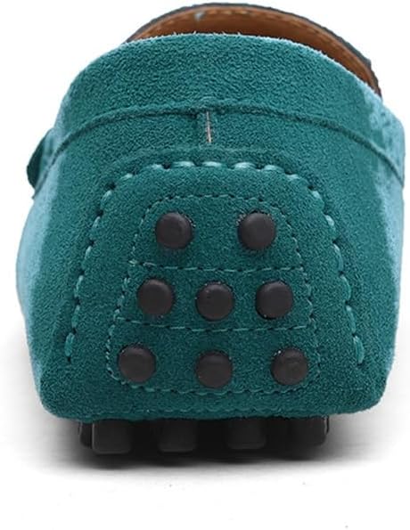 Herren Wildleder Penny Loafers Gemütlich Fahrende Schuhe Mokassin Slippers 43 EU Himmelblau, 43 EU H