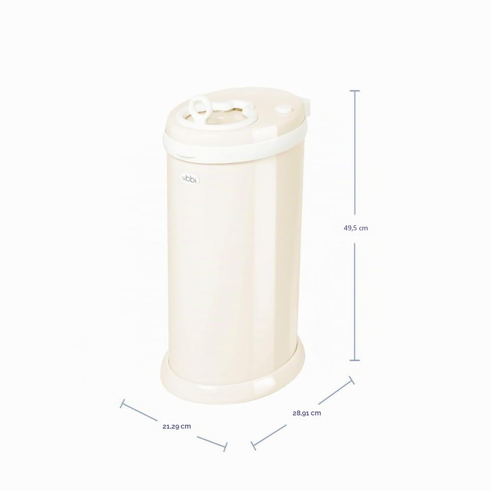 Ubbi Steel Diaper Pail, Odor Locking, No Special Bag Required, Award-Winning, Registry Must-Have, Iv