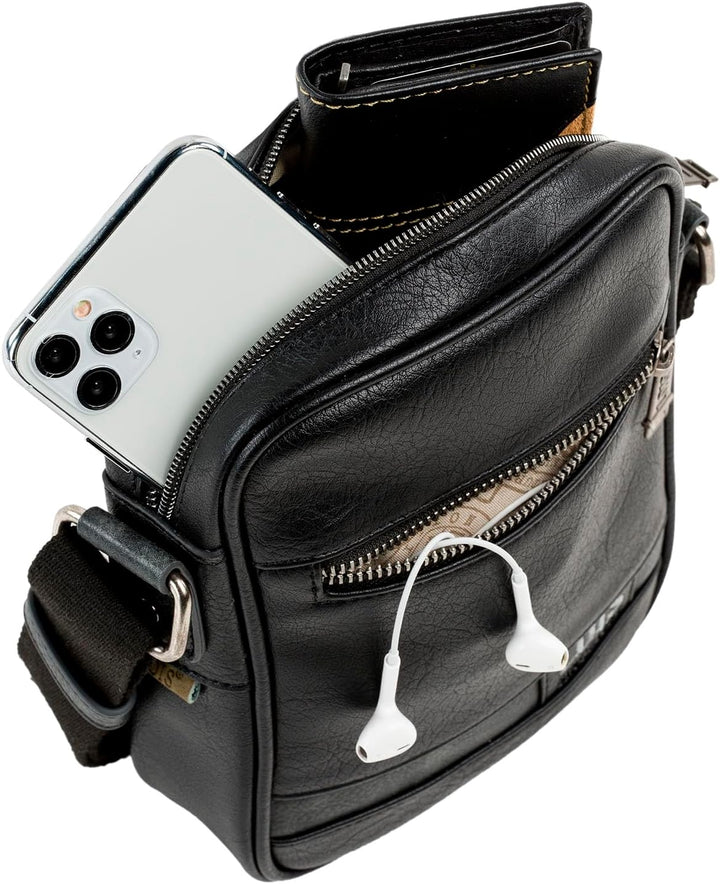 Lois - Umhängetasche Herren Klein mit verstellbarem riemen - Herren Umhängetasche Klein hergestellt