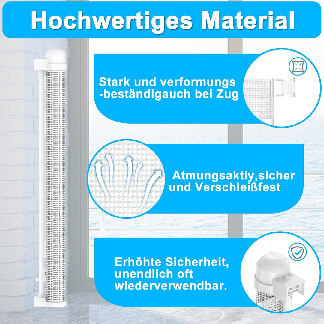 Aufun Treppenschutzgitter Türschutzgitter ausziehbar, Treppenhäusergitter, Absperrgitter mit Kinders