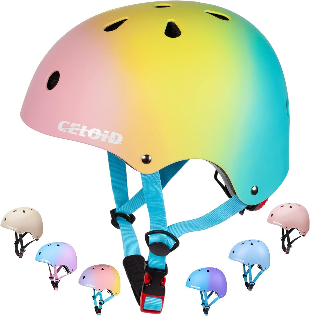 CELOID Kinder Fahrradhelm, Kleinkind Skateboard Helme für Alter 3-5-8-10-16 Jahre Jungen Mädchen, ve