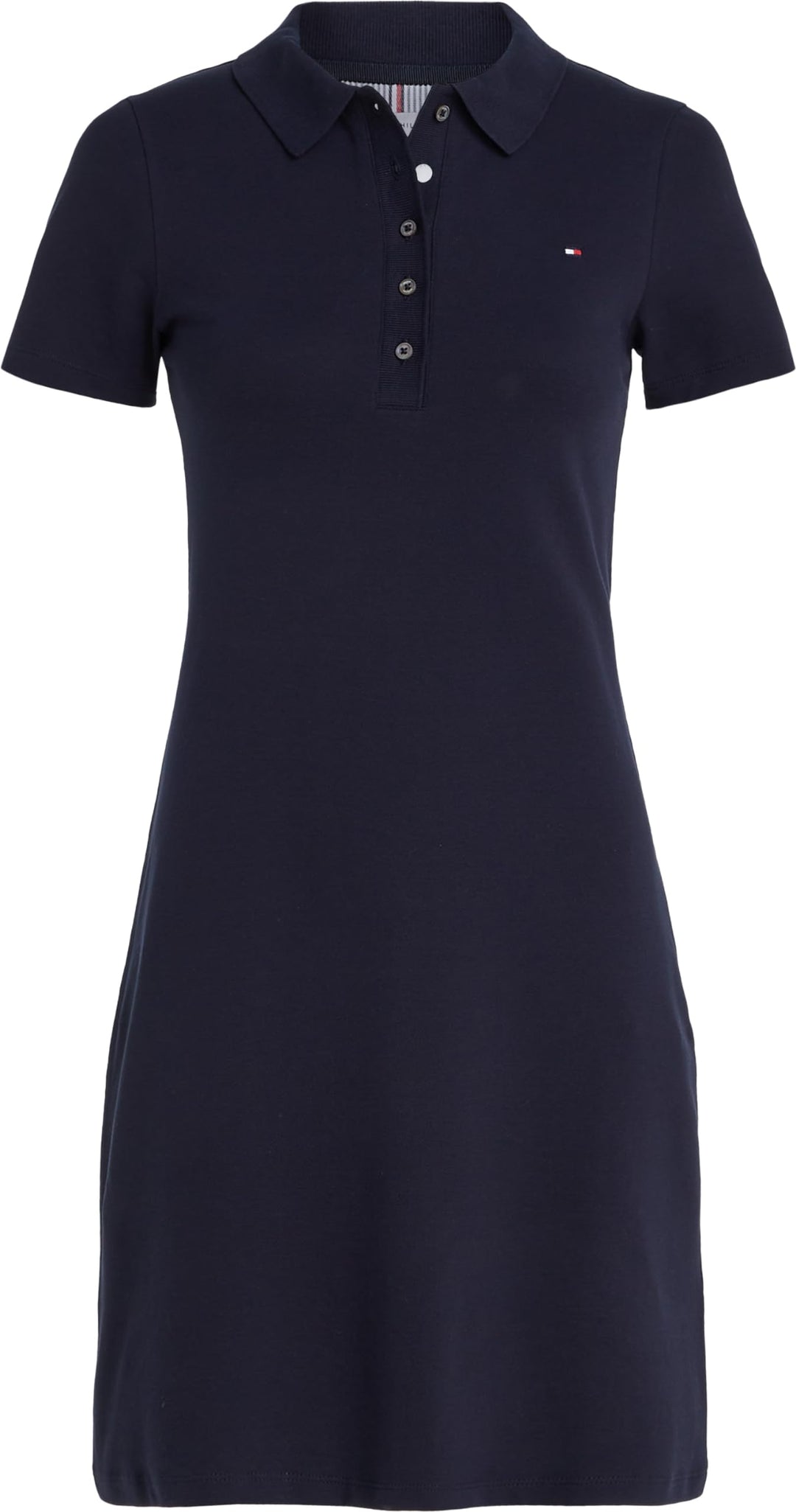 Tommy Hilfiger Damen Polokleid 1985 Slim Pique Polo Dress Ss Slim Fit L Blau (Desert Sky), L Blau (D