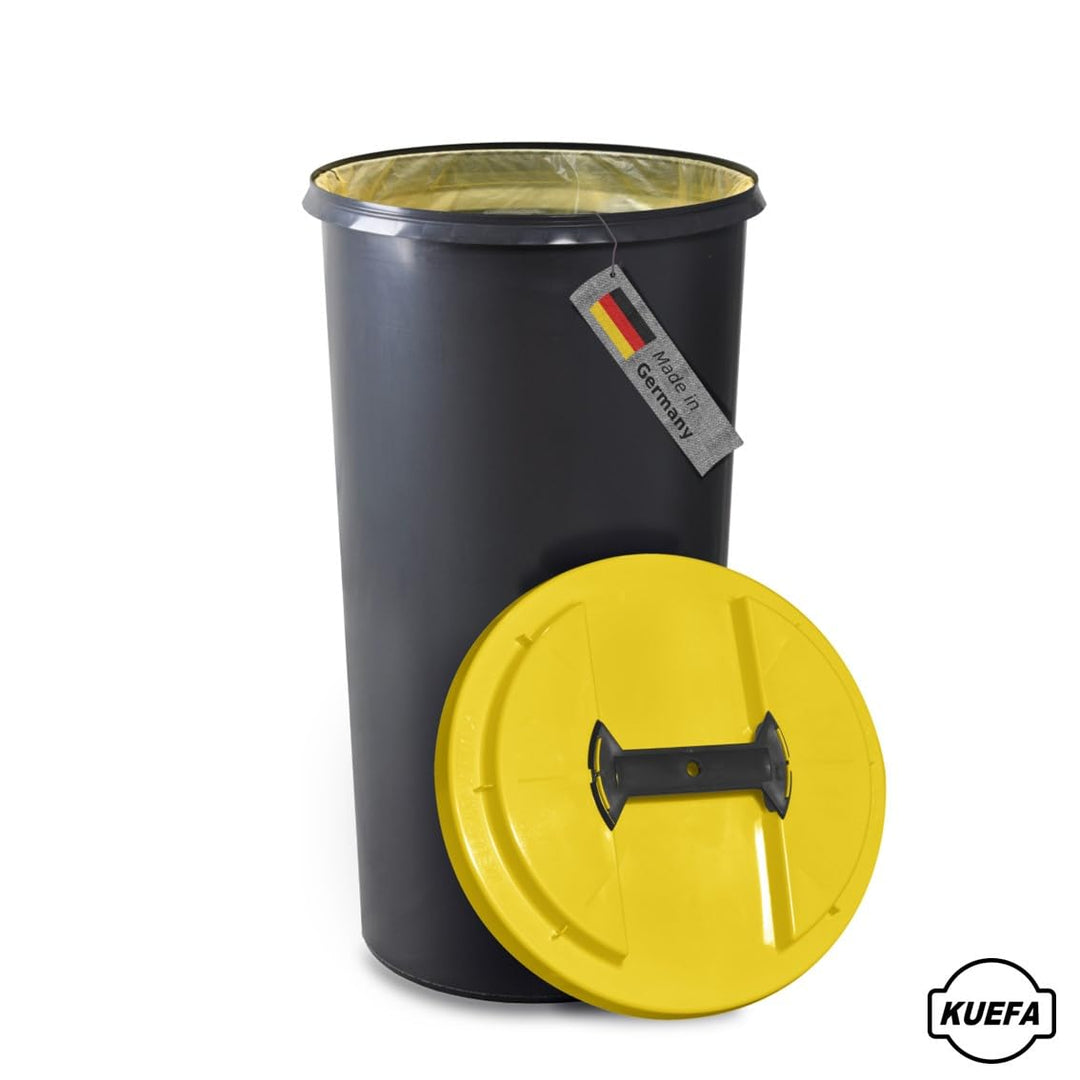 KUEFA BSC 60L Mülleimer, Müllsackständer, Gelber Sack Ständer inkl. Klemm-Ring für Müllbeutel, extra