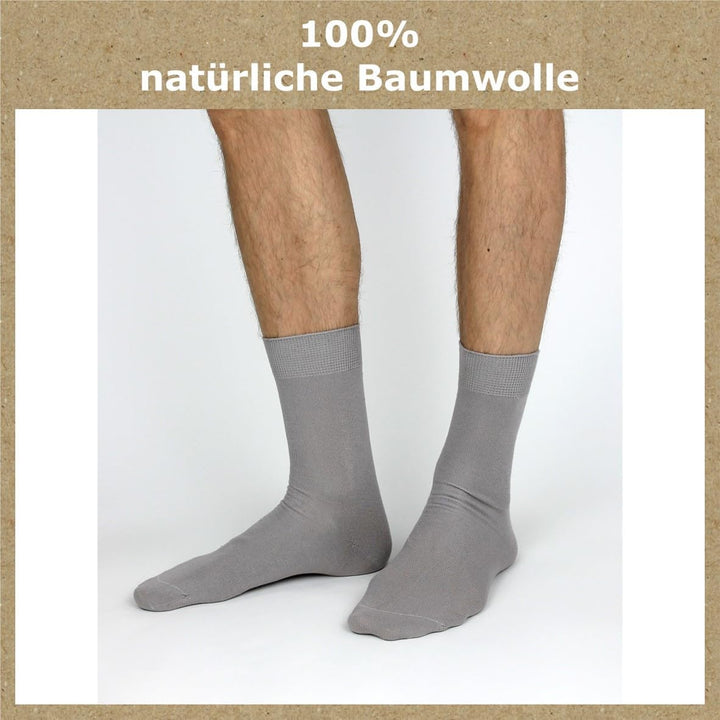 GAWILO Socken aus 100% Baumwolle (10 Paar) | Ohne drückende Naht, mit venenfreundlichem Komfortbund