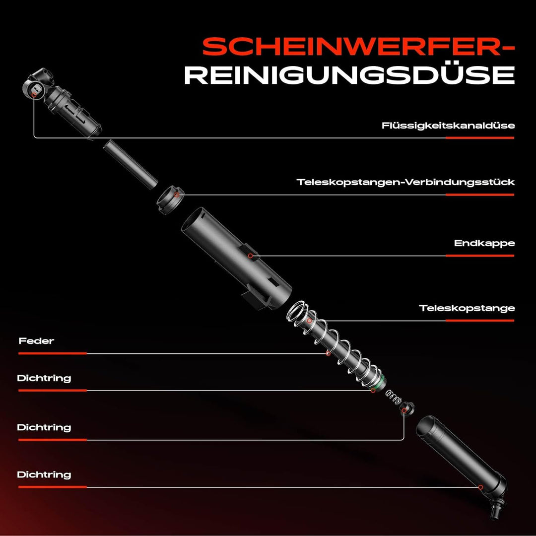 2x Scheinwerferreinigung Waschwasserdüse Links + Rechts für A6 4F2 A6 Allroad 4FH A6 Avant 4F5 Alle