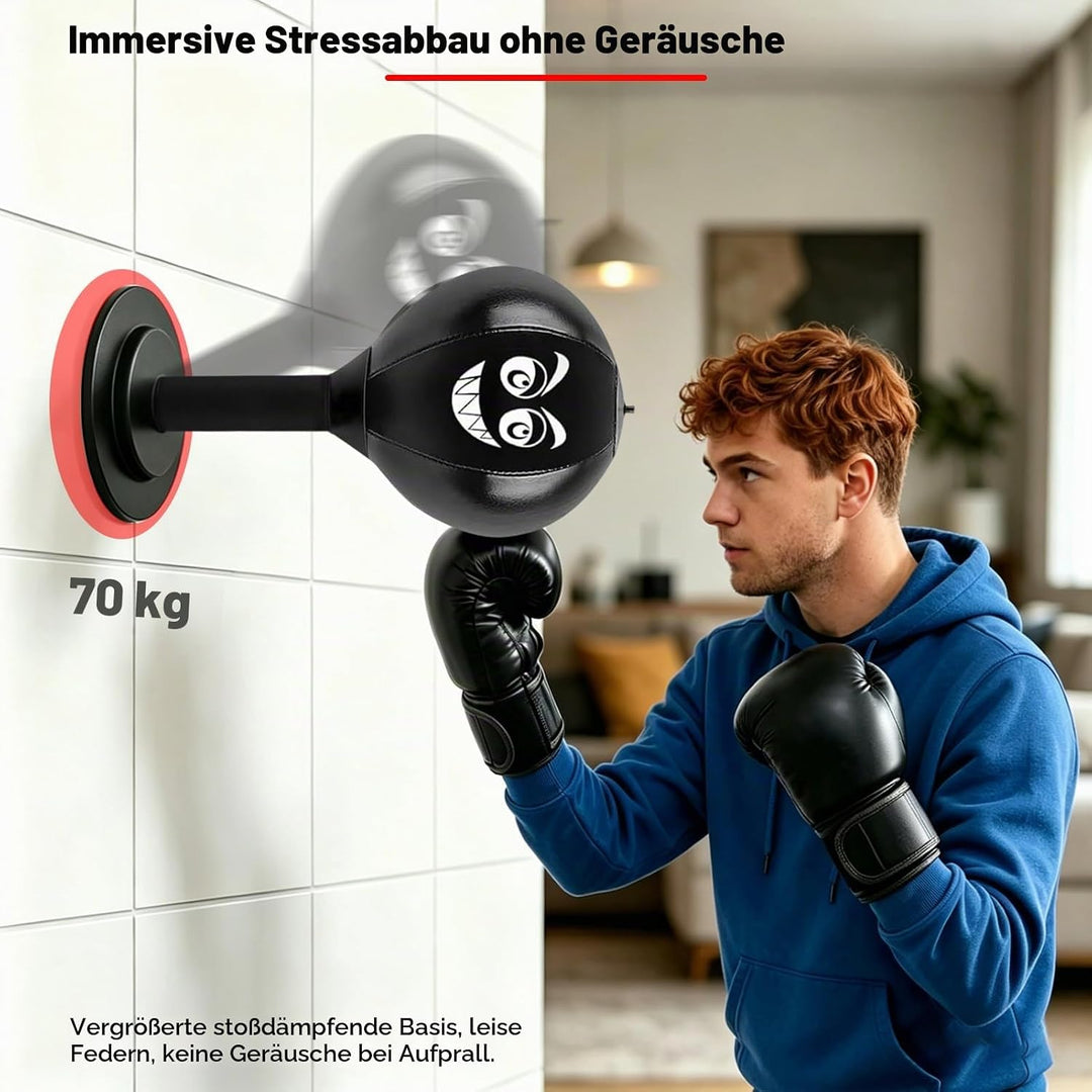 Punchingball Tisch, freistehender Desktop-Boxsack mit Saugnapf – zum Stressabbau für Büro &amp; Homeoffi