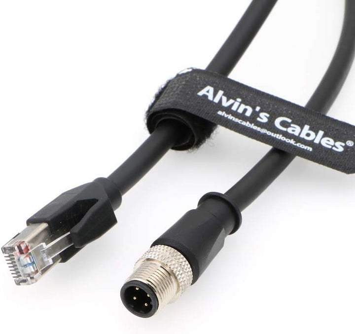 Alvin's Cables M12 D-Code 4-Pin Stecker auf RJ45 Ethernetkabel Hochflexibel für Industrielle Kameras