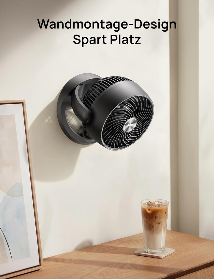 Dreo 28dB leiser Tischventilator, 30cm hoher Ventilator mit Kühlung, 3 Geschwindigkeiten 21m Luftstr