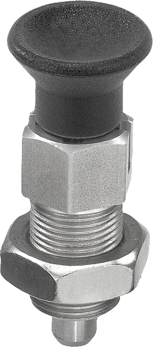 KIPP – Bedienteile | Normelemente K0338.12412 Arretierbolzen Gr.4 M20X1,5, Form:B Thermoplast, Komp:
