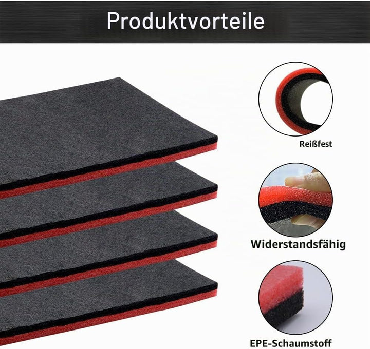 4 StüCk 40×30×2.5cm Schaumstoffeinlage Werkzeug,Precision Defined Werkzeugkisten-Schaumstoff,Multila