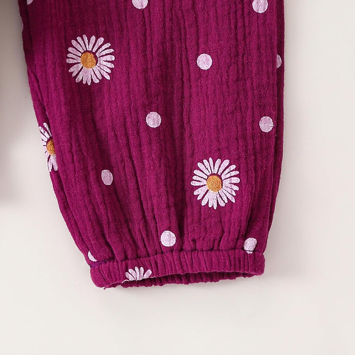 3tlg Baby Mädchen Kleidung Langarm Tops + Gänseblümchen Hose + Stirnband Neugeborene Outfit Set Hübs