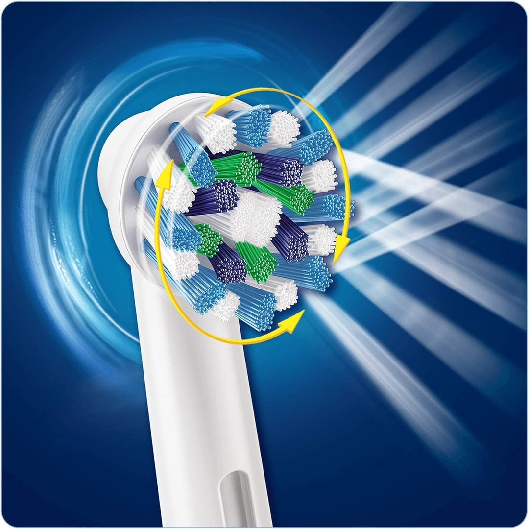 Oral-B Braun CrossAction Ersatz-Bürstenköpfe, 4 Stück Weiss, Weiss