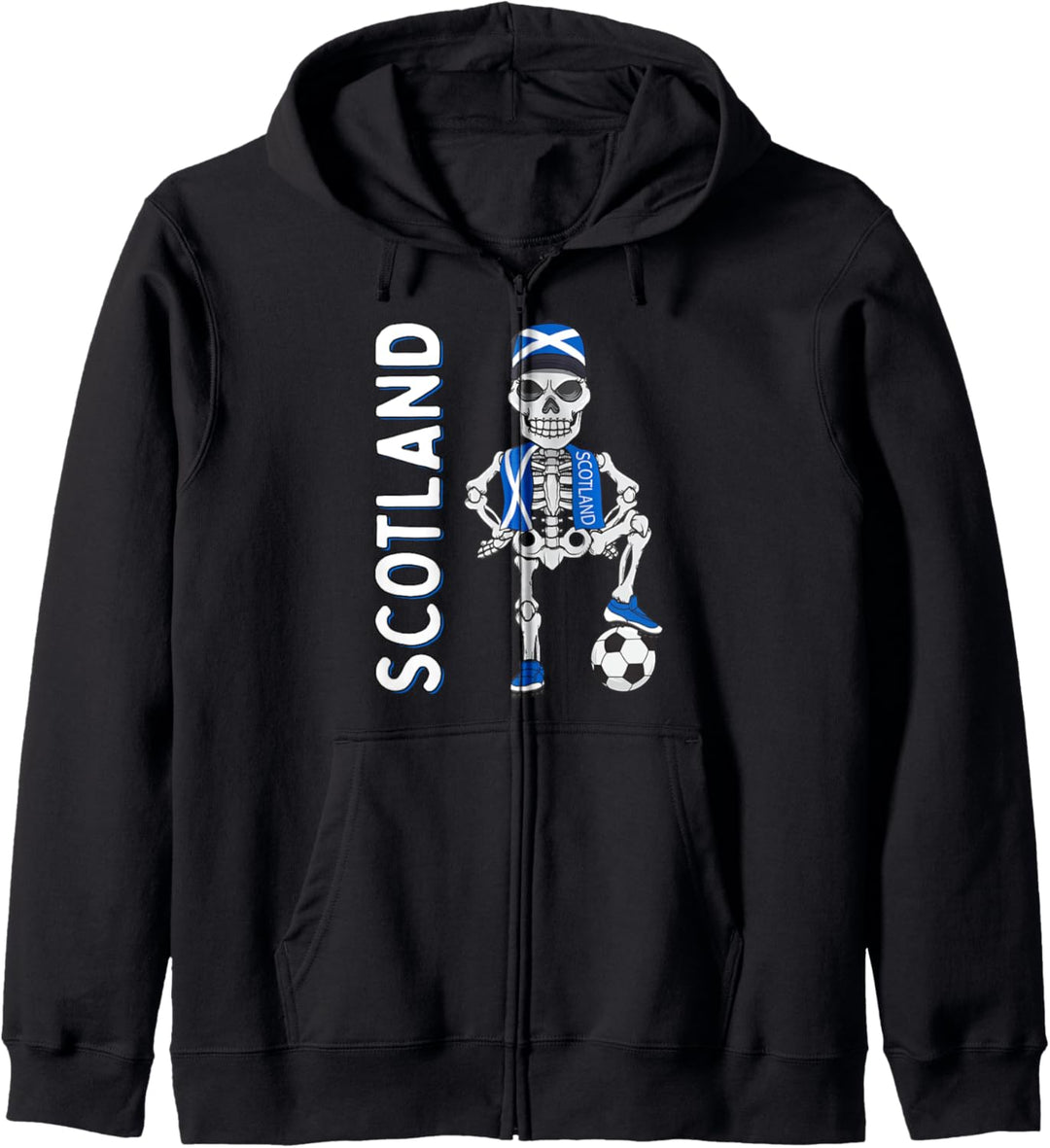 Schottland Fussball Skelett Fan Mannschaft Kapuzenjacke