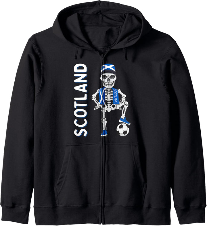 Schottland Fussball Skelett Fan Mannschaft Kapuzenjacke