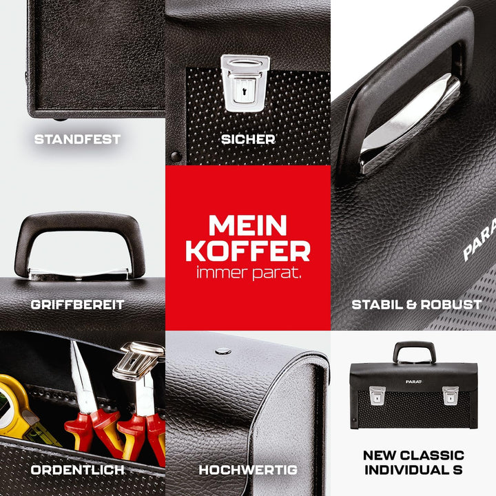 PARAT NEW CLASSIC Individual S leere Werkzeugtasche 7L | Kompakte & leichte Ledertasche für Werkzeug