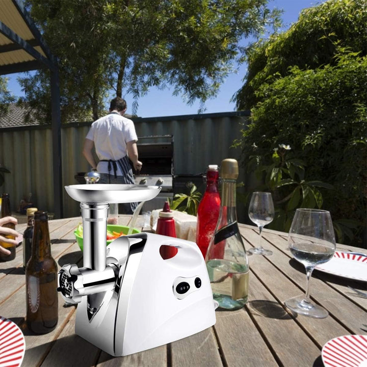 COSTWAY Elektrischer Fleischwolf Wurstmaschine Wurstfüller mit Wurstaufsatz / 1200W / Metallgetriebe