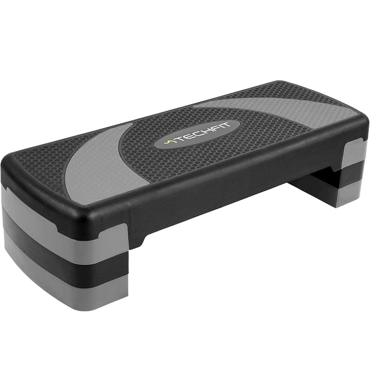 TechFit Aerobic Stepper, höhenverstellbar, rutschfeste Oberfläche, belastbar bis 120 kg, aus leichte