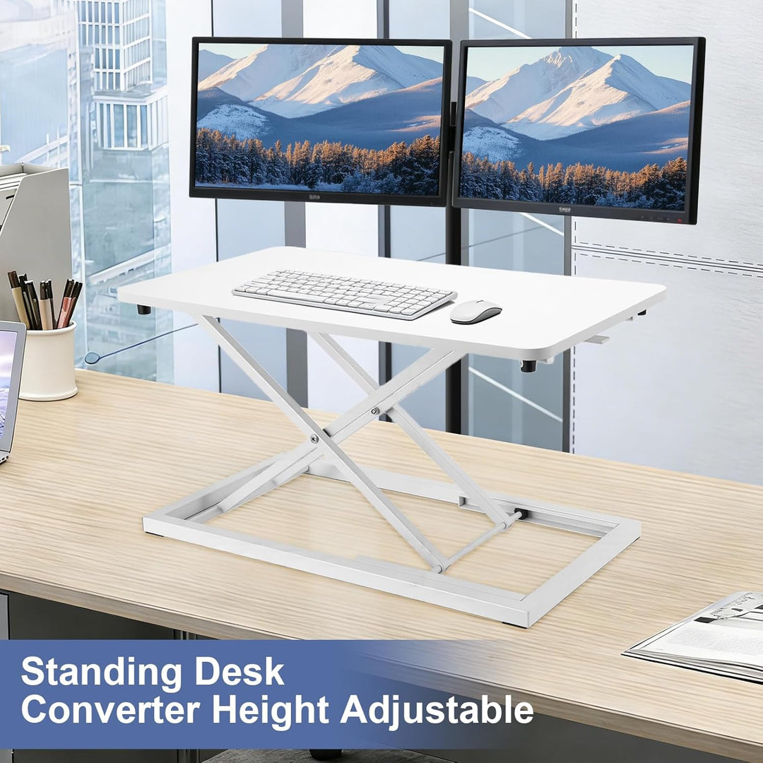 Gugxiom Stehpult-Konverter Höhenverstellbar, 60CM Einzel-Stehpult-Aufsatz für Ergonomische Sitz-Steh