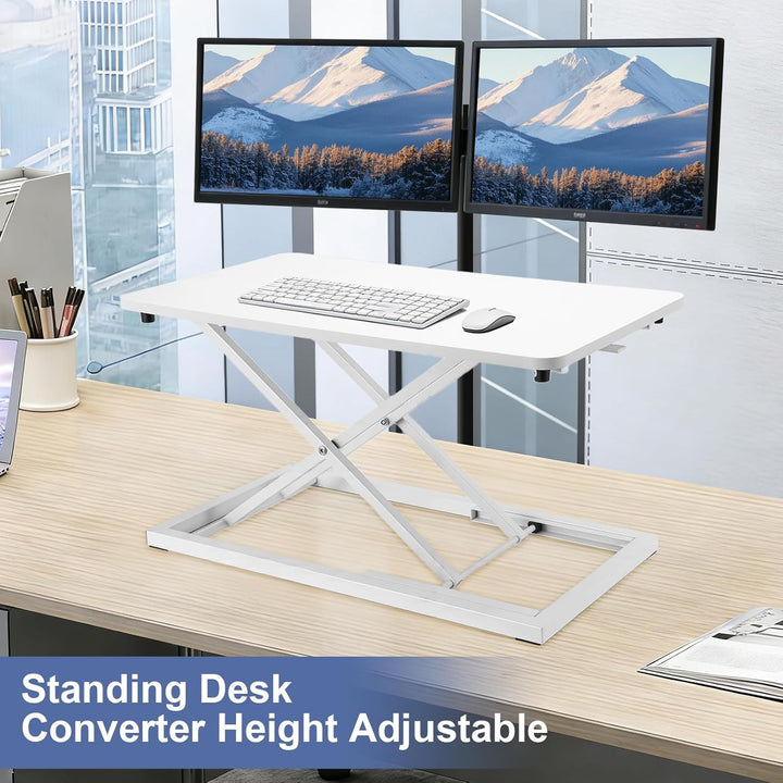 Gugxiom Stehpult-Konverter Höhenverstellbar, 60CM Einzel-Stehpult-Aufsatz für Ergonomische Sitz-Steh