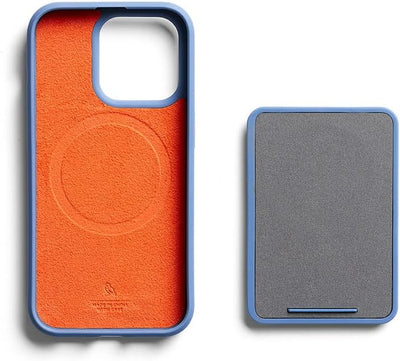 Bellroy Mod Hülle + Brieftasche für iPhone 14 Pro - (Leder-Handyhülle, Slim Card Holder) - BlueDaze,