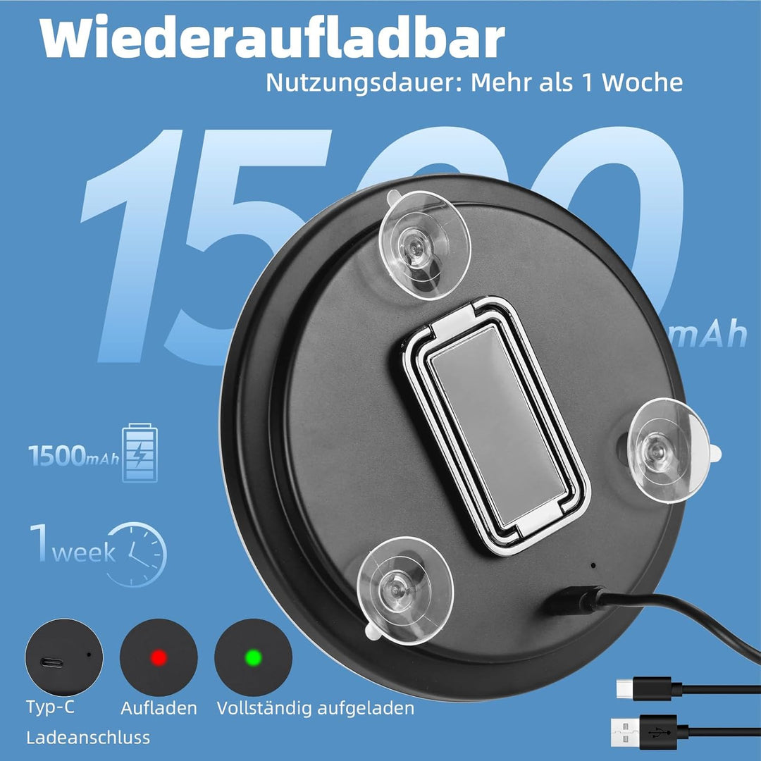 10x Vergrösserungsspiegel mit Licht 10fach, 15cm gross, 3 Farben, dimmbar, beleuchtet, 10x Reiseverg