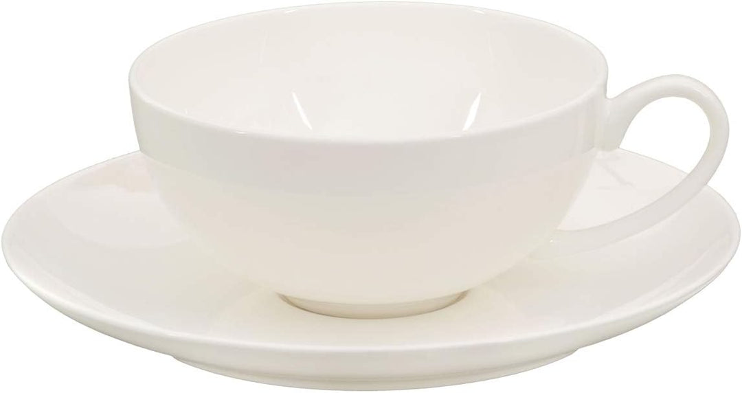 Buchensee Teetassen Set aus Fine Bone China Porzellan. 2 Teetassen je 150ml und 2 Unterteller in fei
