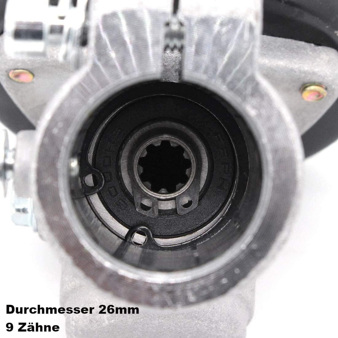 2x Trade-Shop 9-Zahn 26mm Getriebekopf/Winkelgetriebe kompatibel mit Hecht 142BTS 145 152BTS, Lawnbo