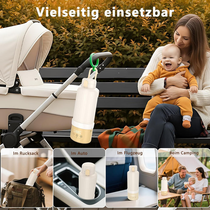 Tragbarer Flaschenwärmer Baby, Flaschenwärmer Baby Unterwegs, Erwärmt Wasser Oder Milch, Schnelles A