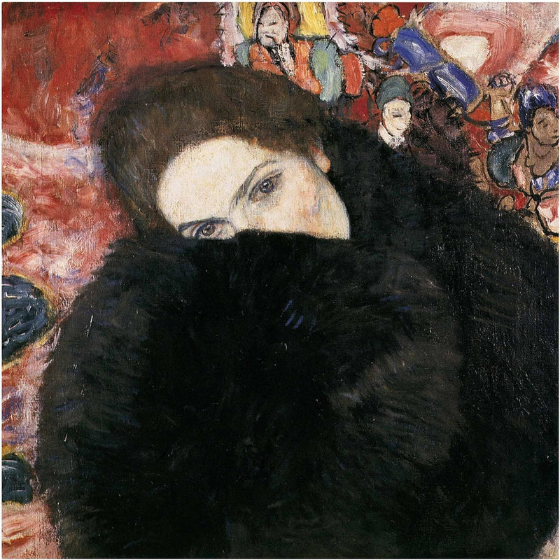 Bilderwelten Top Gustav Klimt Leinwandbilder Dame mit Muff 80 x 80cm 80cm x 80cm Gustav Klimt - Dame