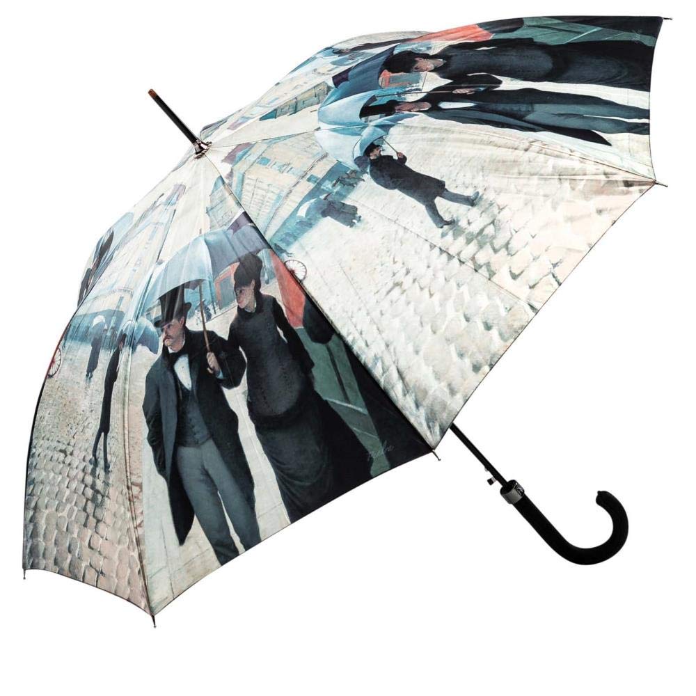 LUCKYWEATHER Regenschirm Stockschirm Damen/Herren Motiv Rainy Day in Paris Auf-Automatik I Stockrege