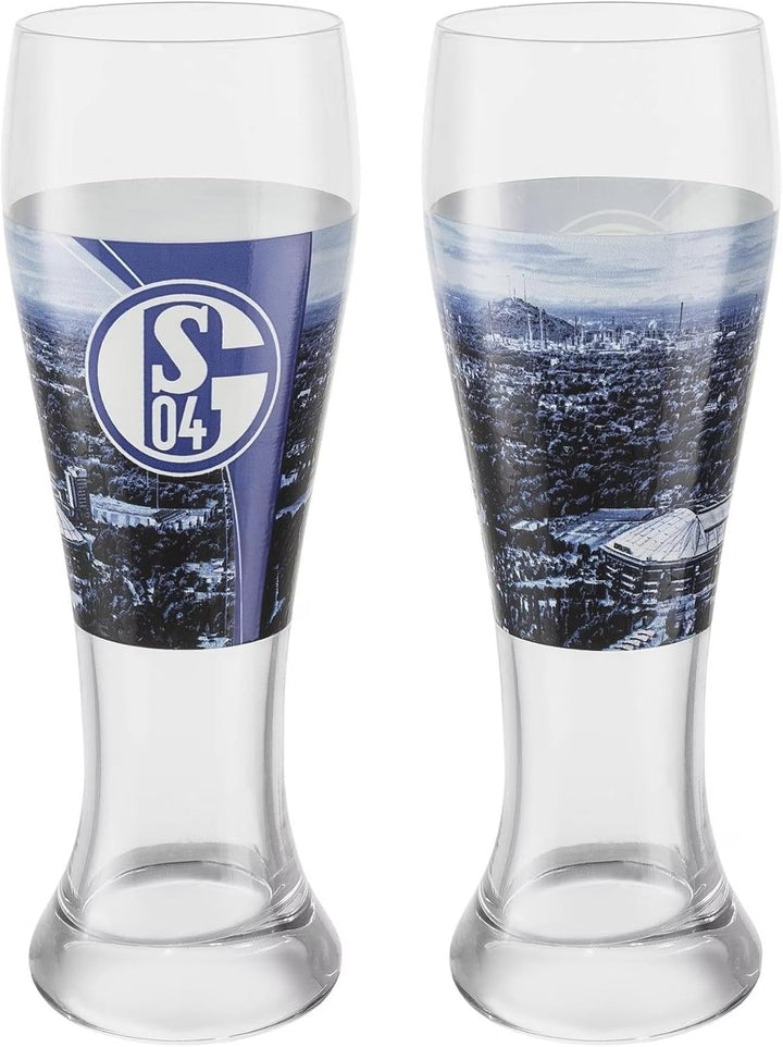 FC Schalke 04 Weizenglas/Bierglas/Hefeweizenglas/Glas 2er Set S04