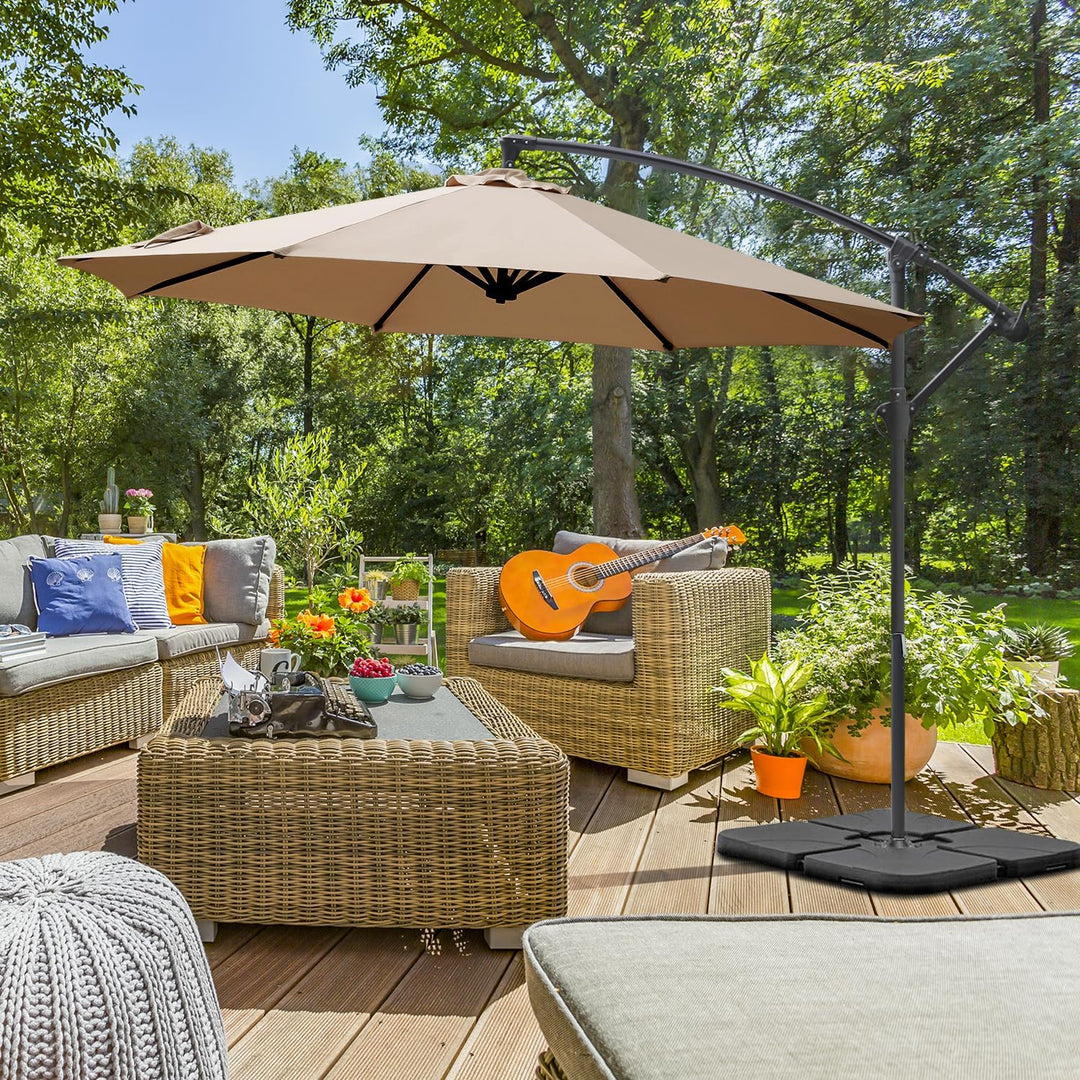 Sekey® Ampelschirm 300 cm Sonnenschirm Gartenschirm Kurbelschirm mit Kurbelvorrichtung Sonnenschutz