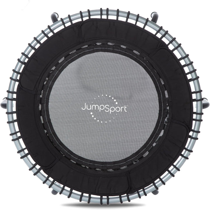 JumpSport Fitnesstrampolin, M350 PRO Premium Minitrampolin mit Einzelgummiseilen, Indoor Trampolin,