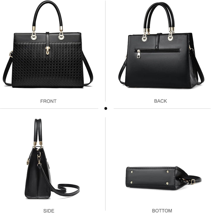 NICOLE & DORIS Damen Handtasche Mode Henkeltasche Frauen Umhängetasche PU Leder Schultertasche Desig