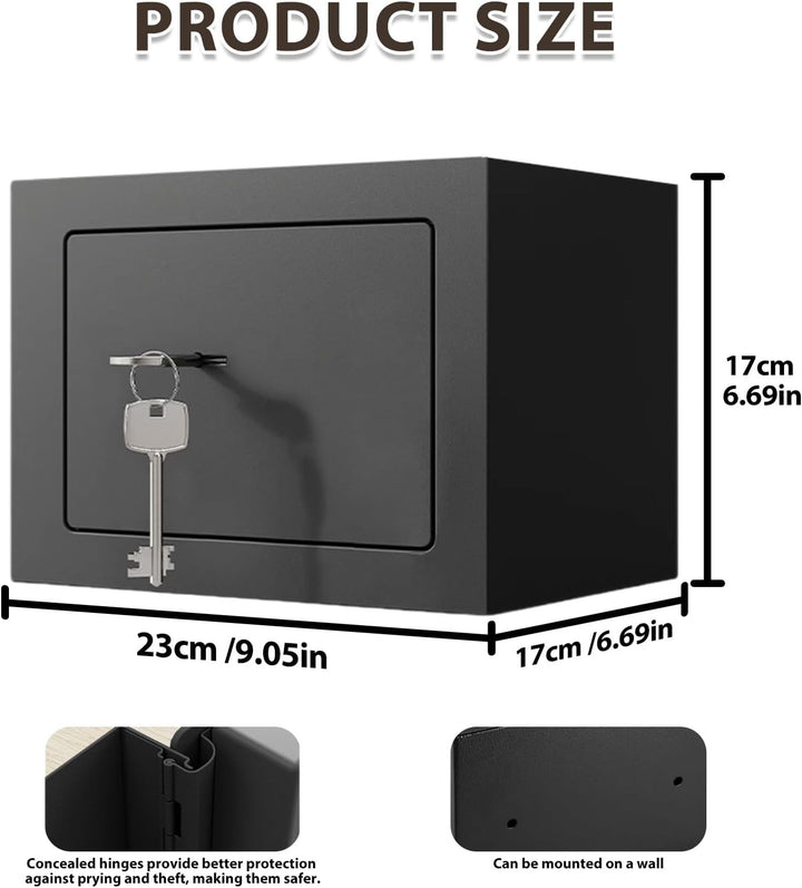 Tresor mit Einwurfschlitz 23 x 17 x 17 cm, Geldtresor Safe mit Schlüssel