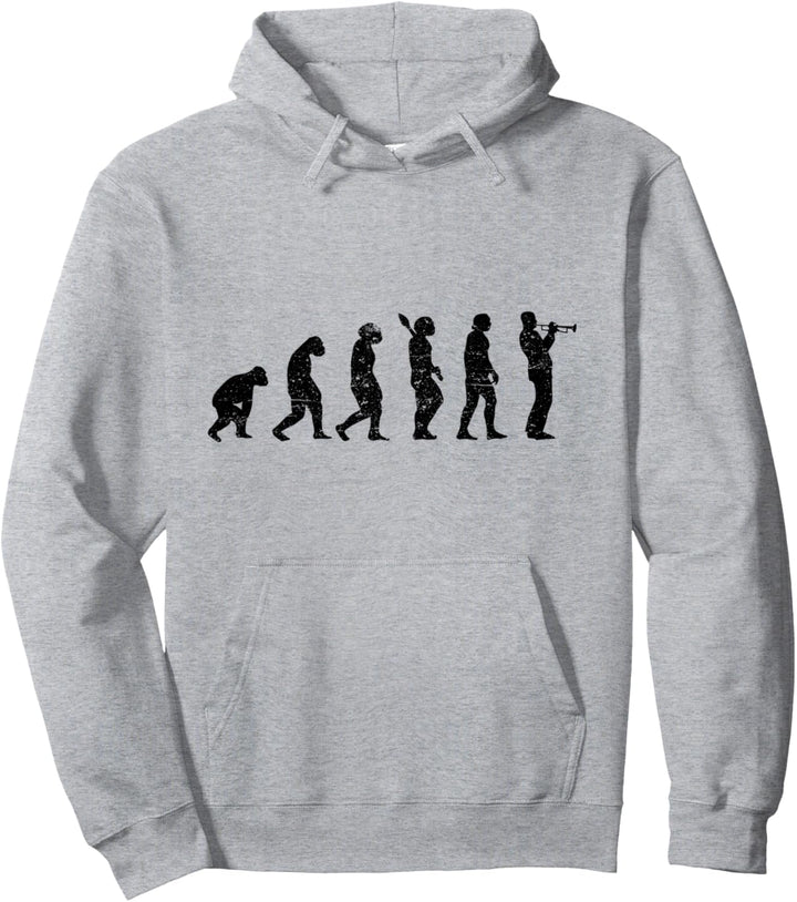 Trompetenspieler Musik Trompeter Evolution Jazz Geschenk Pullover Hoodie