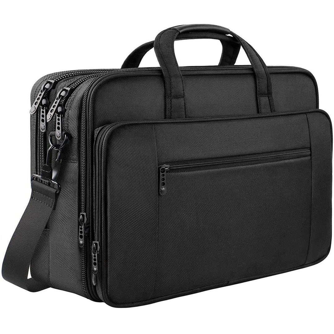 Mancro Aktentasche Herren Damen, 17 Zoll Business Laptoptasche Gross, wasserdichte Umhängetasche Mes