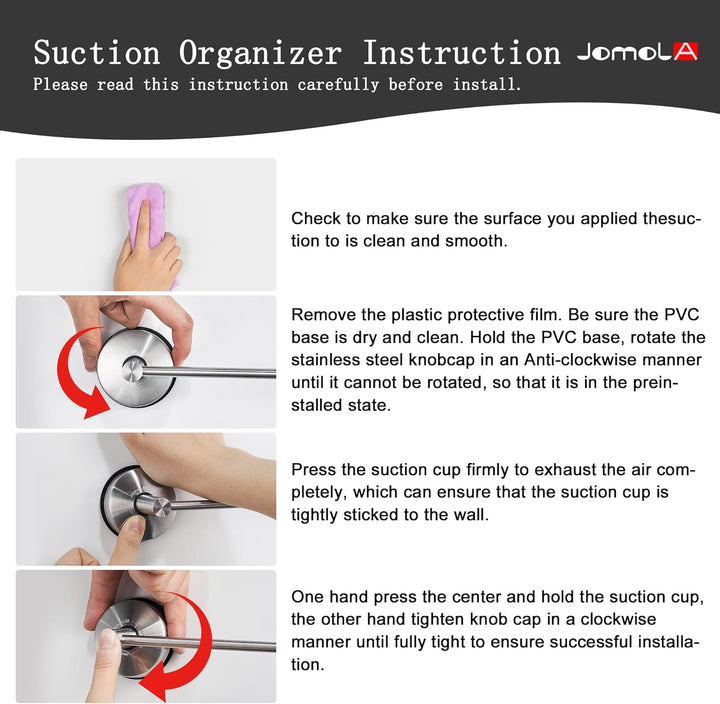 Handtuchhalter mit Saugnapf - JOMOLA Saugnapf Handtuchhalter ohne Bohren Edelstahl Gebürstet Hantuch