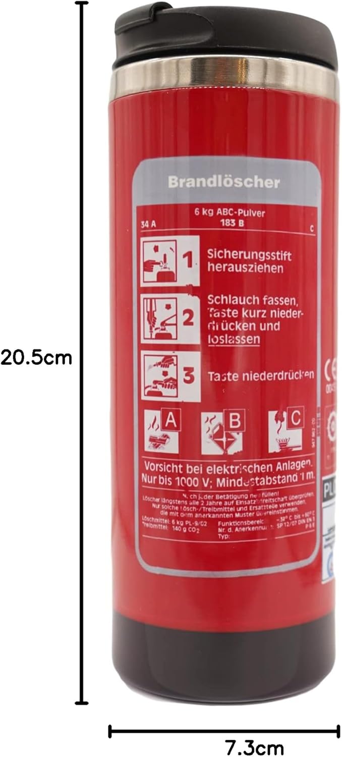 Thermobecher Brandlöscher Feuerwehr Geschenke 350 Ml Kaffee TO GO Feuerwehr Zubehör Auslaufsicher Tr
