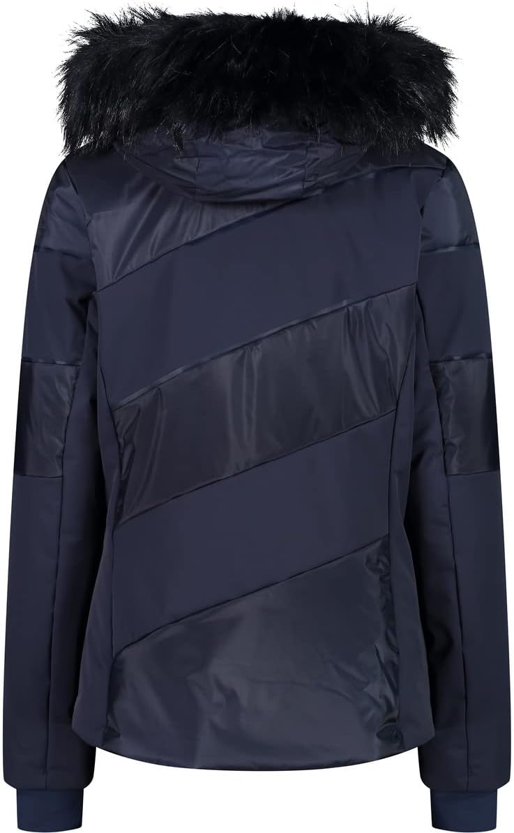 CMP Damen Hoodie Rain Jacke Regenjacke Hardshelljacke 36 Black Blue, 36 Black Blue