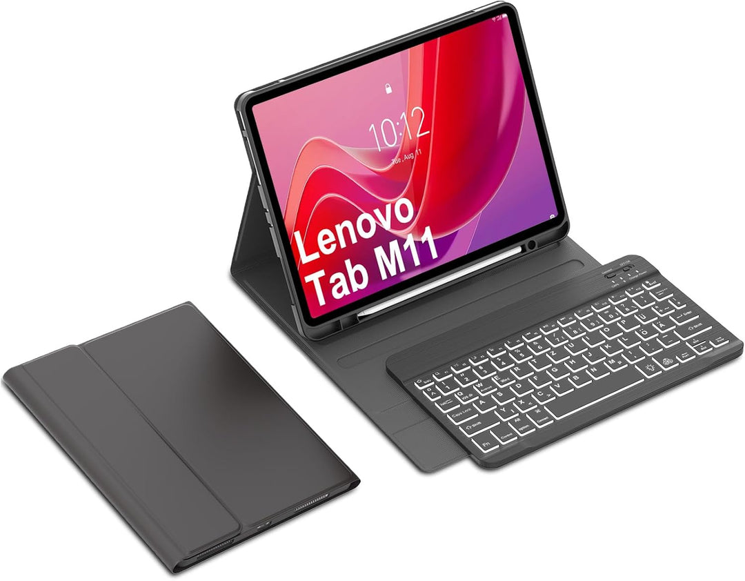 WINCHKING Tastatur Hülle für Lenovo Tab M11 11 Zoll 2024, Tastatur für Lenovo Tab M11 Tablet, 7 Farb