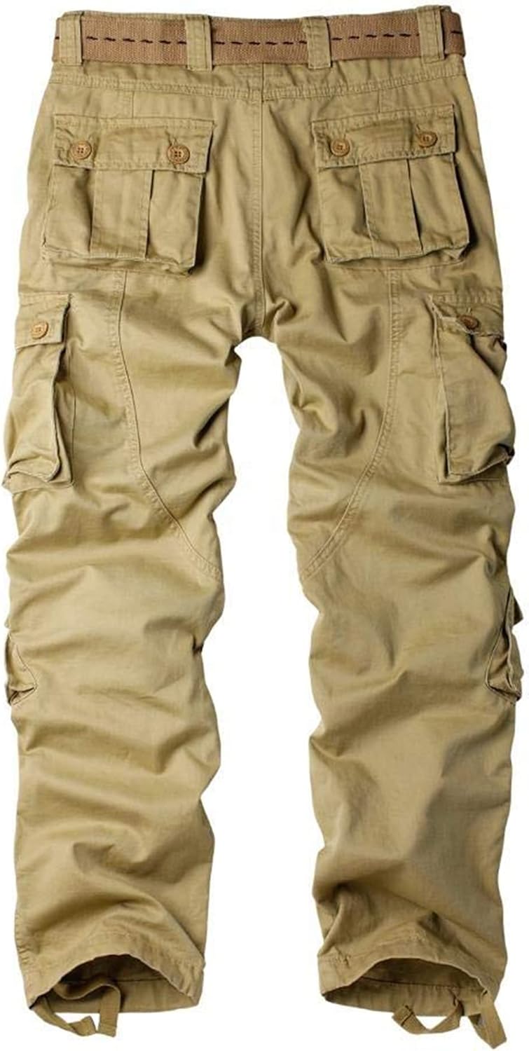 Damen Hosen Cargo Hose Multi Taschen Wanderhose Workwear Reissverschluss Armee Militär Outdoorhose R