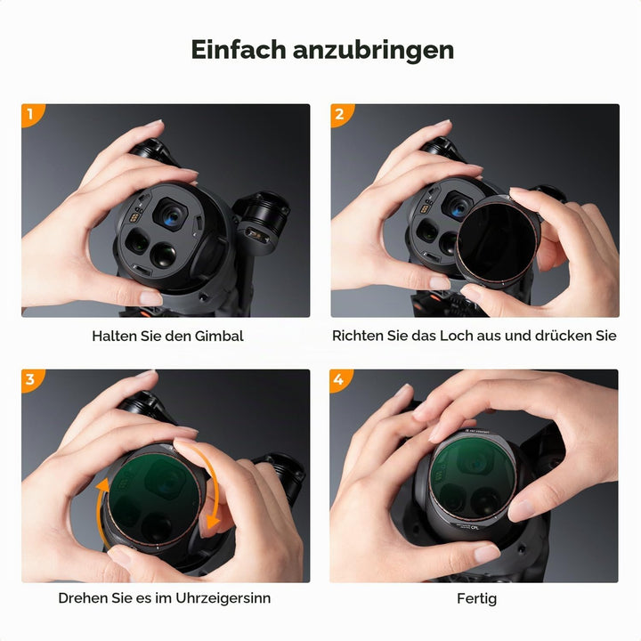 K&amp;F CONCEPT CPL Filter Polfilter Kompatibel mit DJI Mavic 4 PRO, Polarisator Optisches Glas mit Mehr