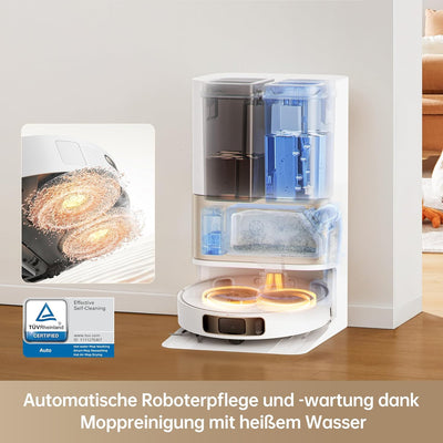 dreame L10s Pro Ultra Heat Roboter Staubsauger mit Automatische Moppreinigung mit heissem Wasser, Mo