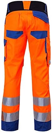 KÜBLER REFLECTIQ Warnschutzhose warnorange, Grösse 94, Herren-Arbeitshose aus Mischgewebe, Arbeitsho