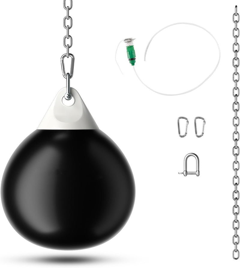 GYMAX Wasserboxsack Boxing Punching Bag Erwachsene Schwerer Boxsack Schwarz, Schwarz